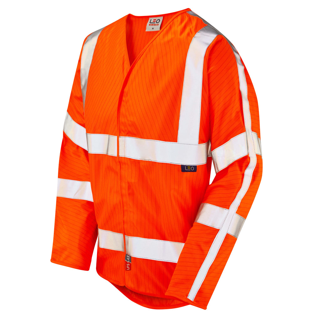 Leo EcoViz LFS/AS Sleeved Waistcoat (EN 14116 & EN 1149) - Orange