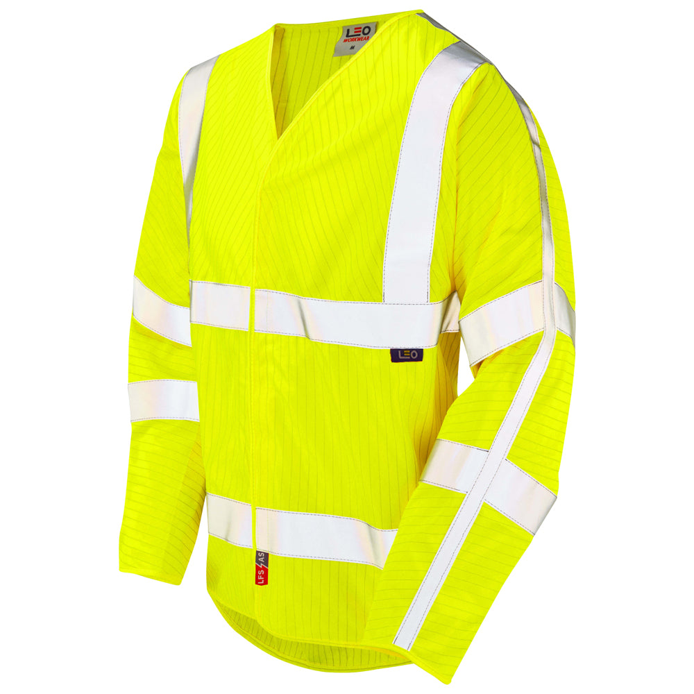 Leo EcoViz LFS/AS Sleeved Waistcoat (EN 14116 & EN 1149) - Yellow