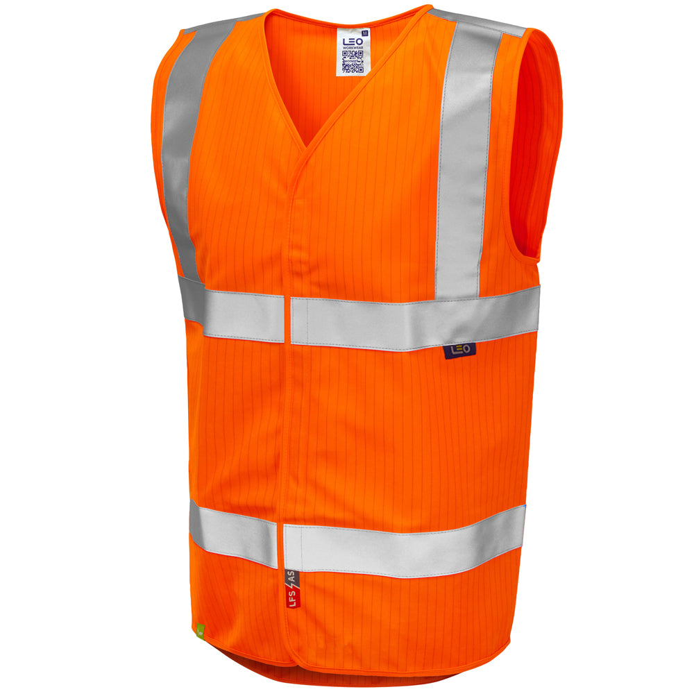 Leo EcoViz LFS/AS Waistcoat (EN 14116 & EN 1149) - Orange
