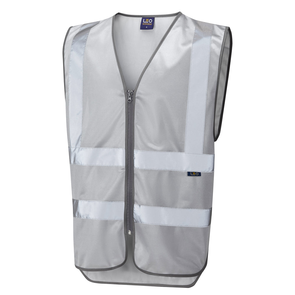 Leo Zipped Reflective Waistcoat - Silver