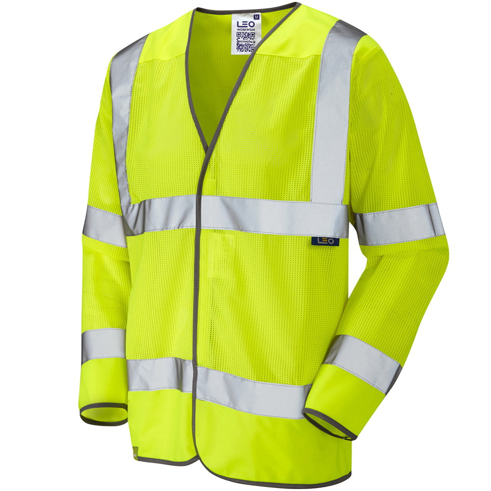 Leo EcoViz Mesh Sleeved Waistcoat - Yellow