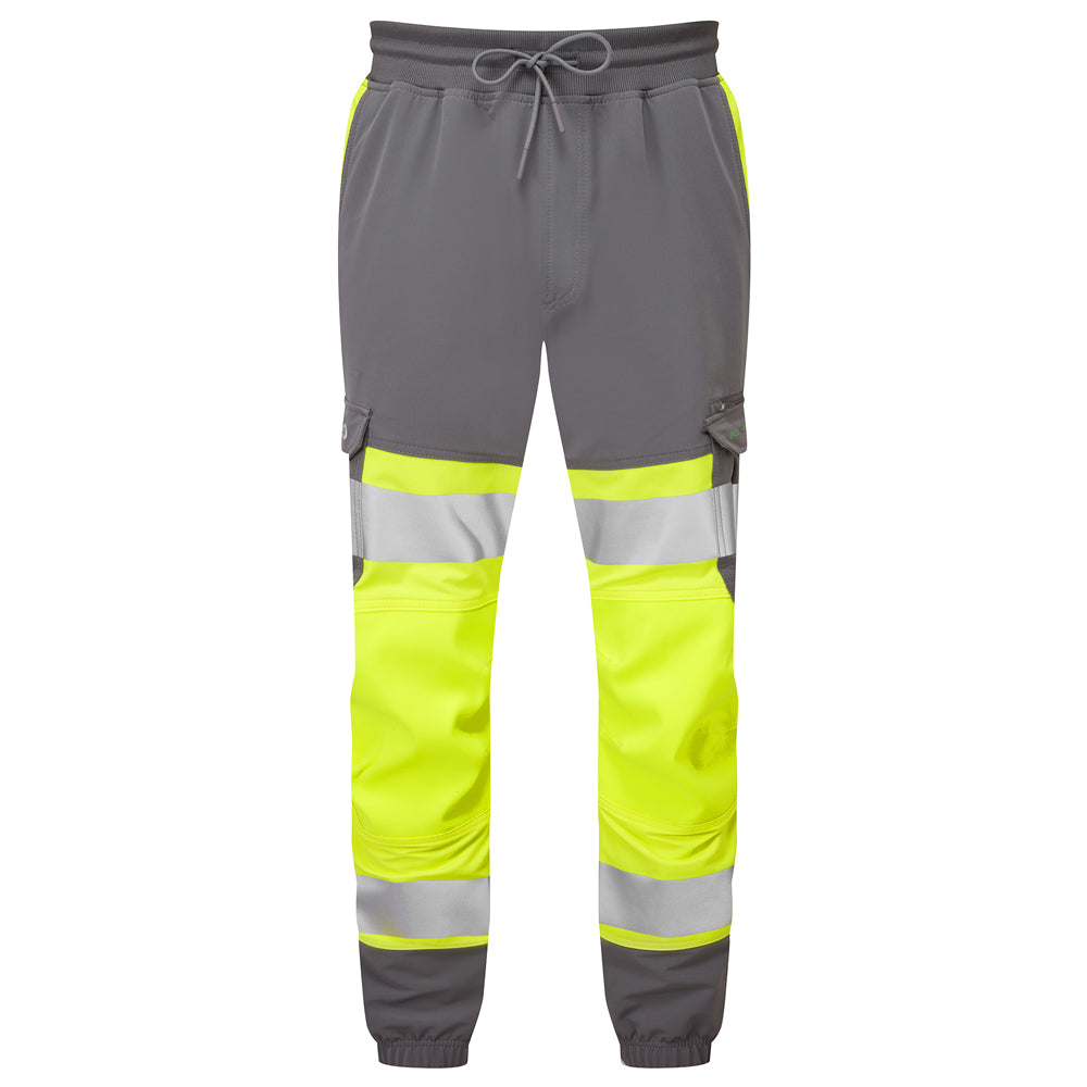 Leo EcoViz High Performance 4X Stretch Trouser - Yellow/Grey