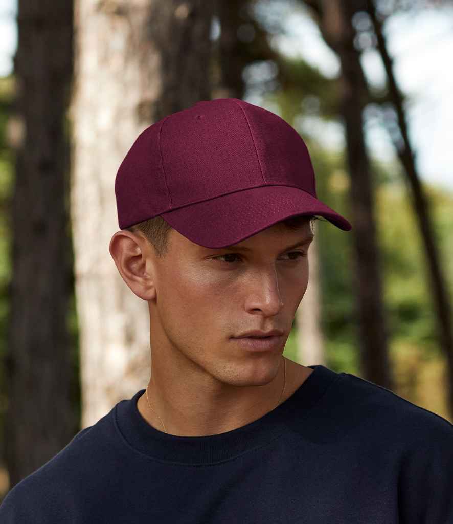 Beechfield Pro-Style Heavy Brushed Cotton Cap Burgundy – Safe 'n