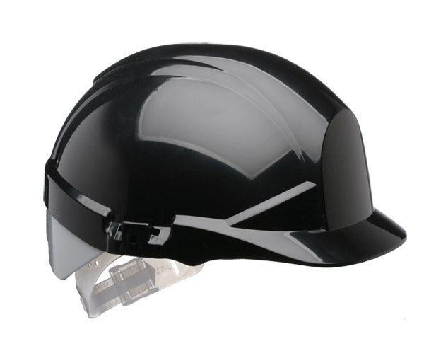 Centurion Reflex Black Slip Ratchet Helmet With Silver Flash - Black