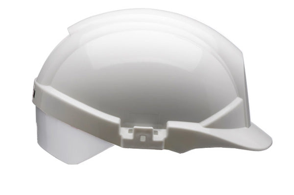 Centurion Reflex White Slip Ratchet Helmet With Silver Flash - White
