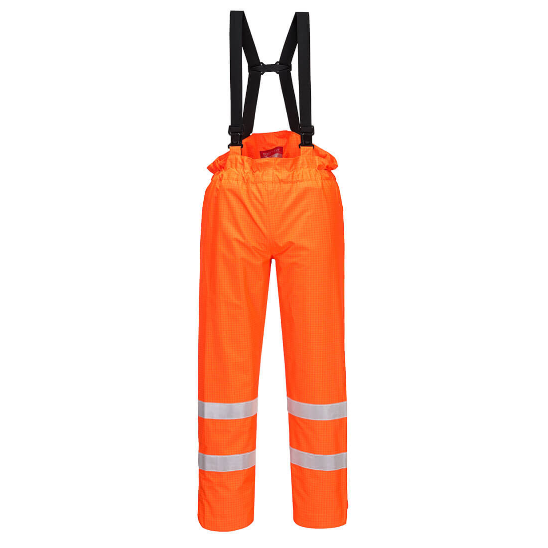 Portwest Bizflame Rain Unlined Hi-Vis Antistatic FR Trousers - Orange