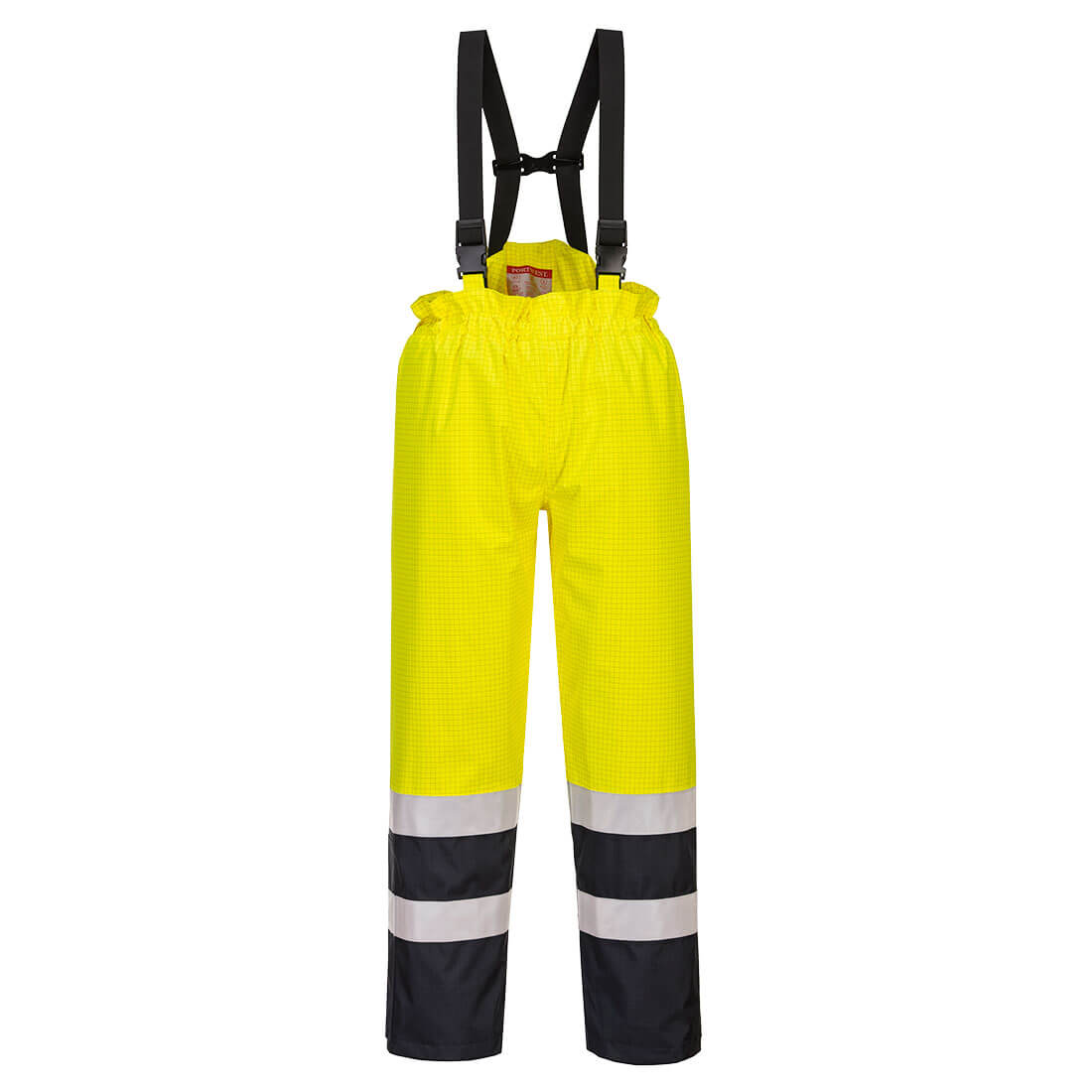 Portwest Bizflame Rain Hi-Vis Multi-Protection Trouser - Yellow/Navy