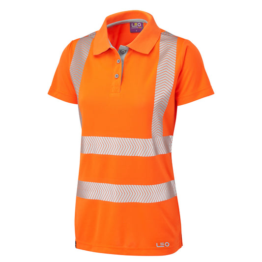 Leo EcoViz Performance+ Womens Polo Shirt - Orange