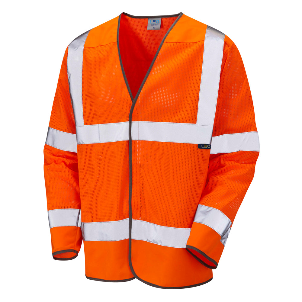 Leo EcoViz Mesh Sleeved Waistcoat - Orange