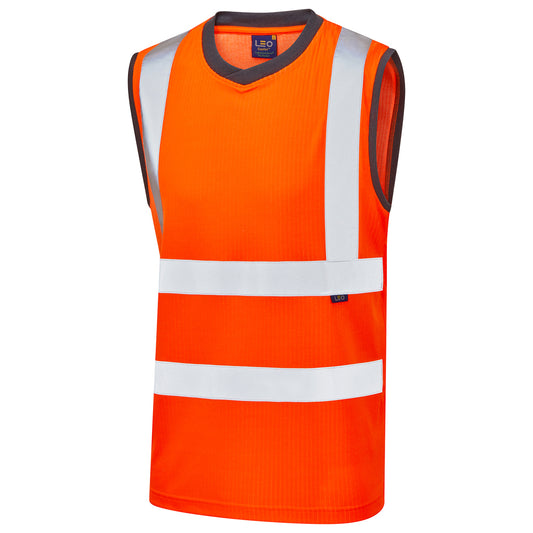 Leo EcoViz Comfort Sleeveless T-Shirt - Orange
