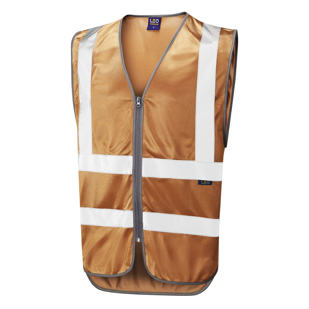 Leo Zipped Reflective Waistcoat - Bronze