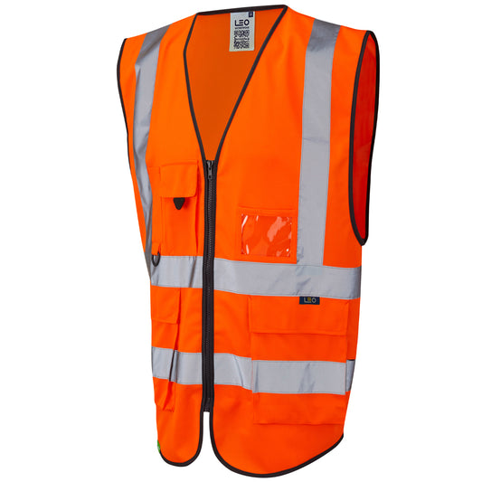 Leo EcoViz Superior Waistcoat - Orange