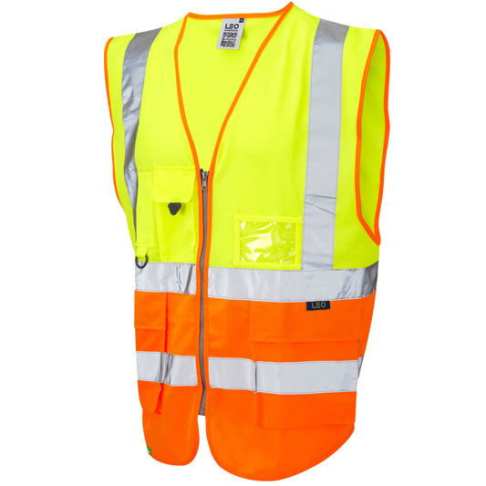 Leo EcoViz Superior Waistcoat - Yellow/Orange
