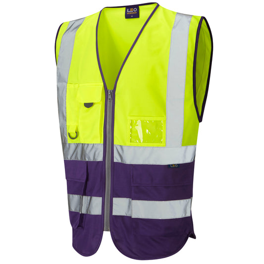 Leo EcoViz Superior Waistcoat - Yellow/Purple
