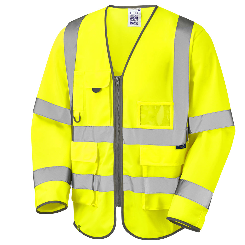 Leo EcoViz Superior Sleeved Waistcoat - Yellow