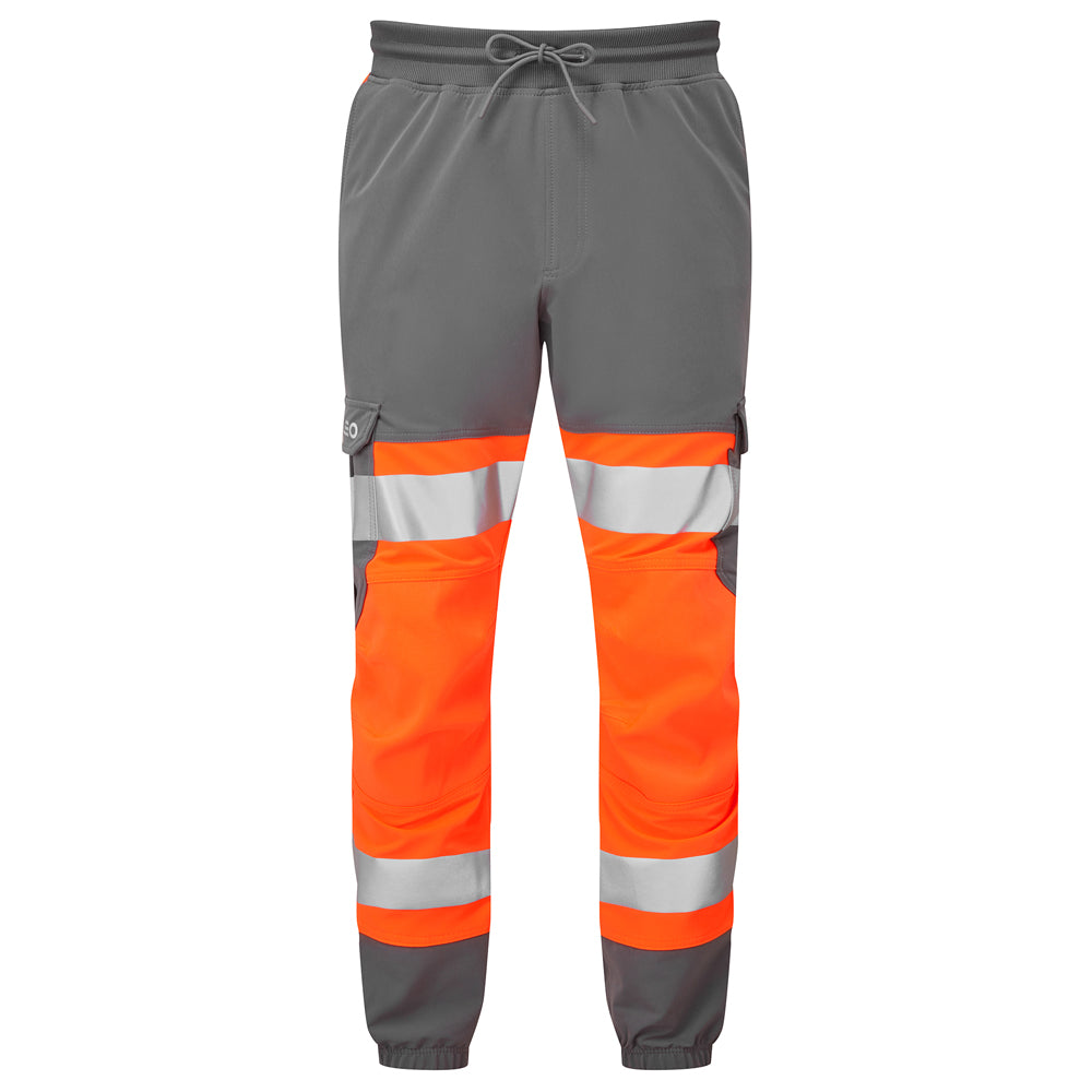 Leo EcoViz High Performance 4X Stretch Trouser - Orange/Grey