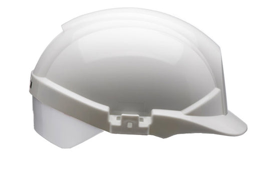 Centurion Reflex White Slip Ratchet Helmet With Silver Flash - White