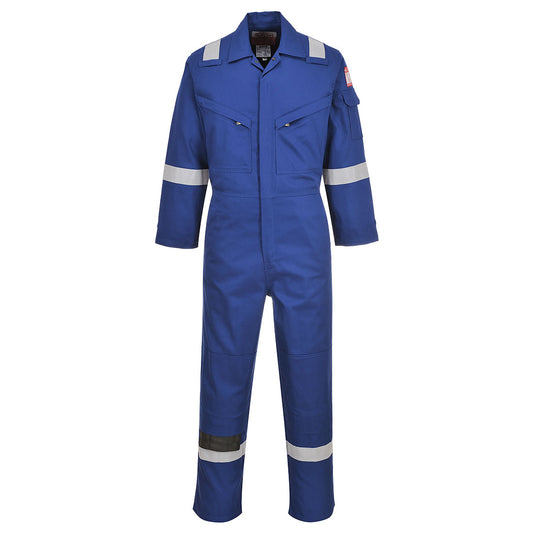 Portwest Flame Resistant Light Weight Anti-Static Coverall 280g - Royal Blue