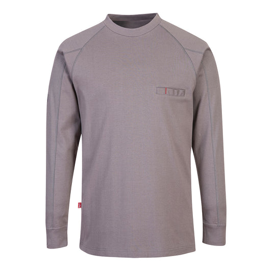 Portwest FR Anti-Static Crew Neck - Grey