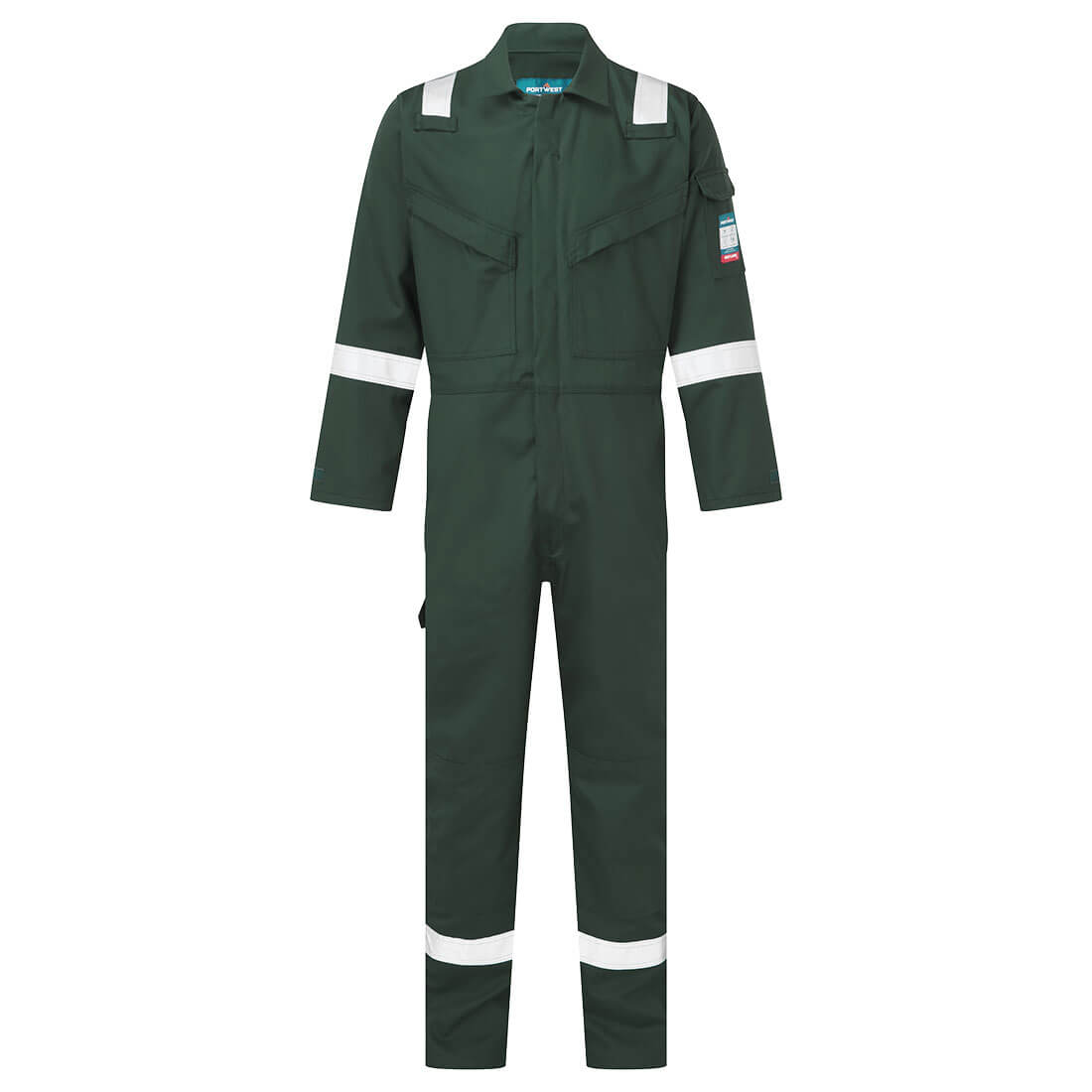 Portwest Flame Resistant Anti-Static Coverall 350g - Green