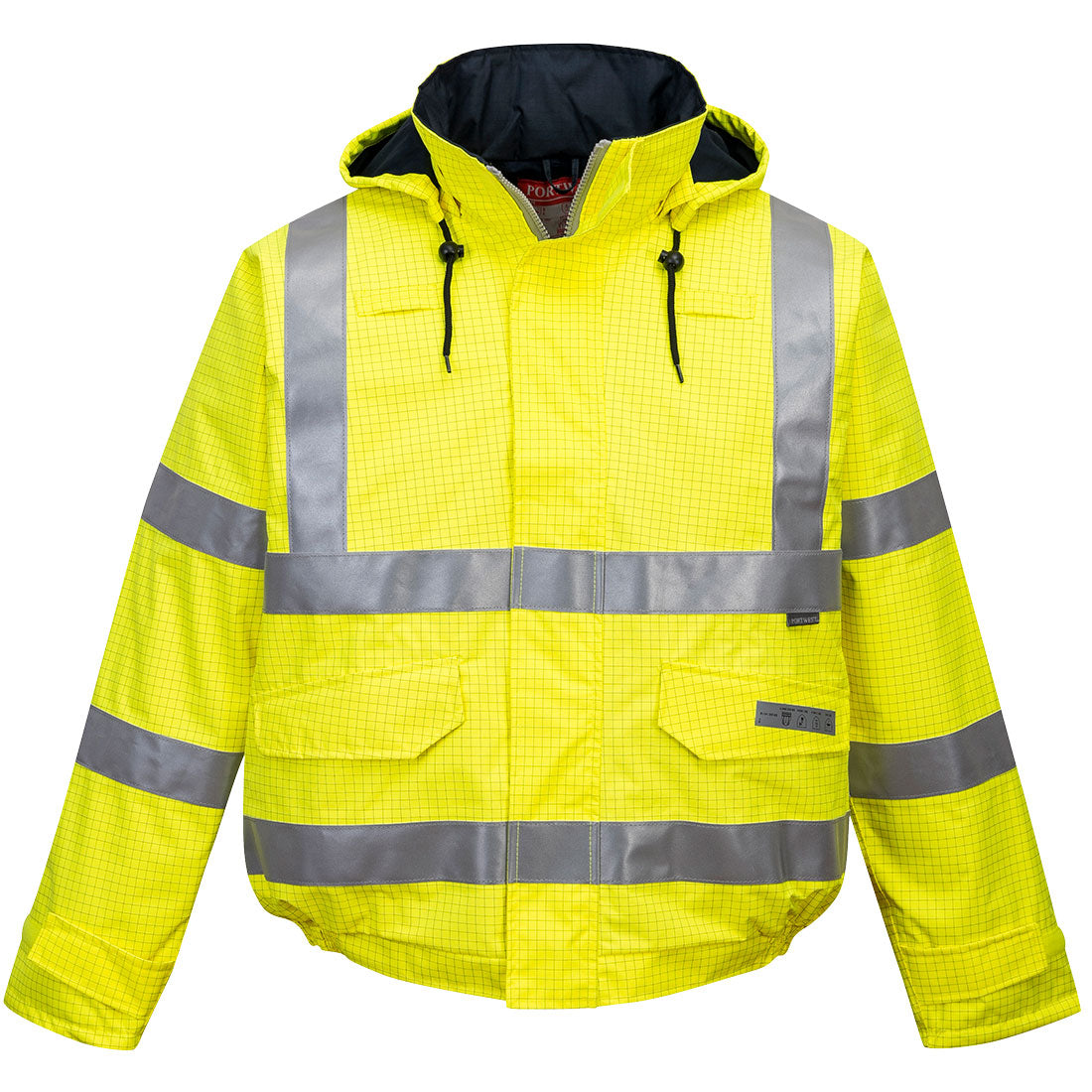 Portwest Bizflame Rain Hi-Vis Antistatic FR Bomber Jacket - Yellow